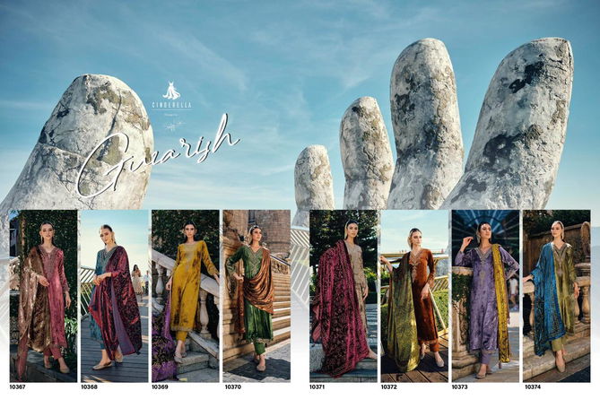 Guzarish Cinderella Velvet Designer Salwar Suits Catalog
